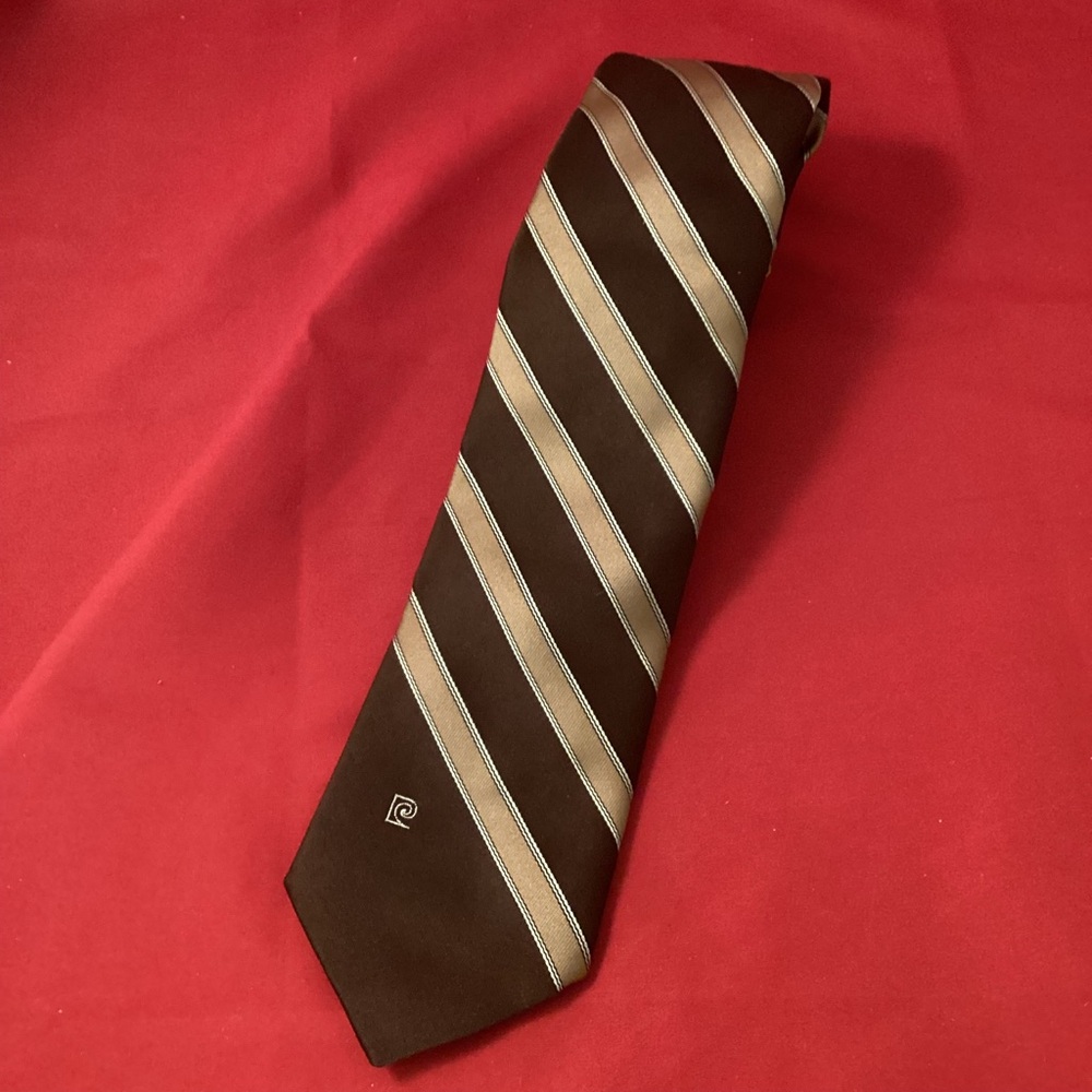 Brown and gold tone Pierre Cardin Paris tie